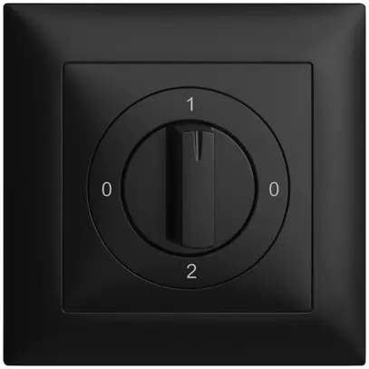 Kit frontale EDIZIOdue 0-1-0-2 88×88mm nero per interruttore rotativo 