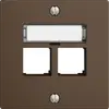 Montageset S-One EDIZIOdue F für 2×RJ45 gerade, coffee 