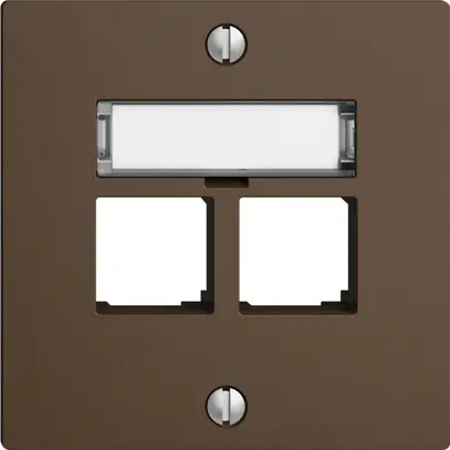 Kit de montage S-One EDIZIOdue F pour 2×RJ45 droite, coffee 