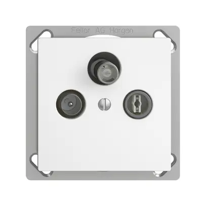 Presa antenna INS SAT/TV/R DB53 EDIZIOdue bianco con SAT-F 