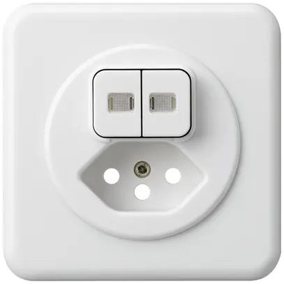 Kit frontal ENC basico 86×86mm blanc 2 lentilles pour combinaison grd.I S1/T13 