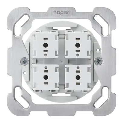 Inserto pulsante per tapparel.HA con 4 tasti con piastra di fissaggio 