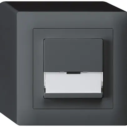 Poussoir de sonnerie AP kallysto A/1L anthracite avec porte-étiquette 