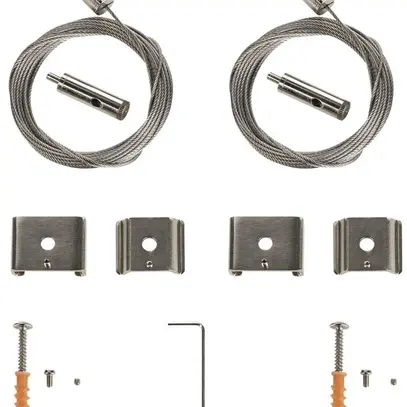 Suspension de câble SLV p.rails conducteurs EUTRAC/S-TRACK/1-phase, 5000mm, 2pcs 