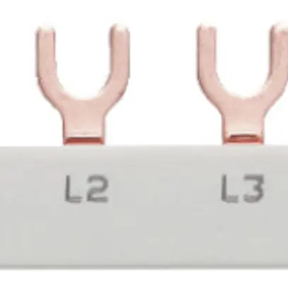 Peigne de raccordement Hager 4P 4L fourche 10mm² 63A 210×12mm blanc 