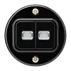 Inserto per pulsante luminoso INC basico 2×A-R/1L nero 