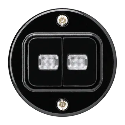 Inserto per interruttore pulsante luminoso INC basico 1/3+3/1L nero 