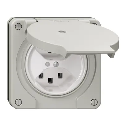 Presa NUP NEVO, 2×T23, IP21, c.LED, grigio chiaro 