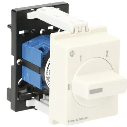 Interrupteur rotatif AMD K&N, 10A/440V /1L, manette grc, "0-1-2" 