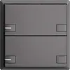 Poussoir ENC KNX 2× EDIZIOdue colore gris foncé RGB avec LED 