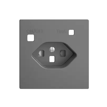 Kit frontal EDIZIOdue pour prise FI F, T23, shutter, gris foncé 