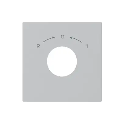 Kit frontale per contatto rotativo a chiave 60×60mm kallysto 1>0<2 grigio chiaro 