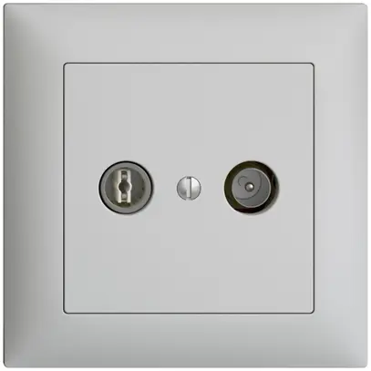 Presa TV-R INC EDIZIOdue 11dB grigio chiaro a banda larga 5…2000MHz, FMI 