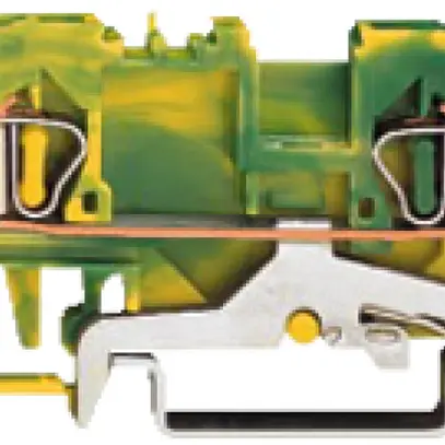 Morsetto WAGO 4L 4mm² verde/giallo 