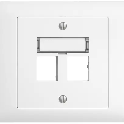 EB-Montageset EDIZIOdue BKE Geradeauslass, für 2×RJ45 freenet, weiss 