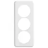 Abdeckplatte STANDARDdue 3×1 weiss 3×Ø58 