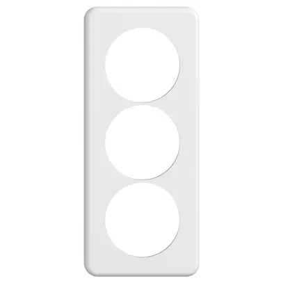 Abdeckplatte STANDARDdue 3×1 weiss 3×Ø58 