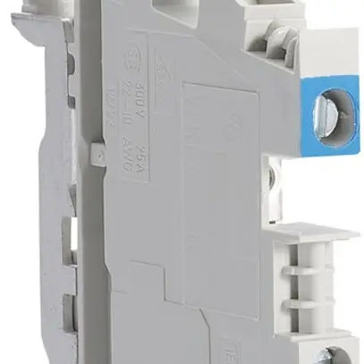 Dreistock-Reihenklemme Hager 4mm², L/N/PE, Schraubklemme 