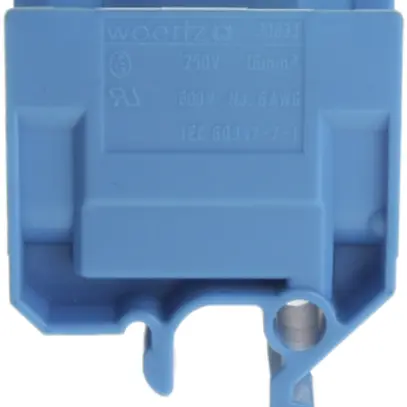 Borne de dérivation Woertz 6…16mm² 76A 750V raccordement à vis 2×1 barre G bleu 