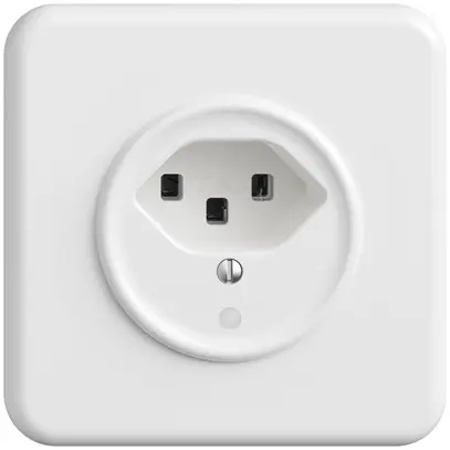 Presa INC Sdue QMI, 1×tipo 23, c.LED, c.piastra di copertura e di fissaggio, bi 