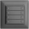 Poussoir ENC KNX 4× EDIZIOdue gris foncé RGB sans LED 