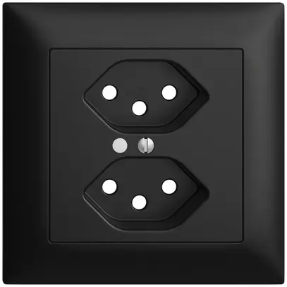 Kit frontale INC EDIZIOdue nero 88×88mm 2×T13 con lente 