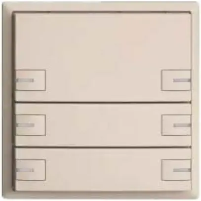 KNX-Taster RGB EDUE, 250mW, m.RGB-LED, 6×Taste, 1×Tastenbelegung, crema 