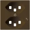 Plaque frontale pour prise Hager kallysto 2×T23 1×S H brun 