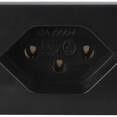Presa INS Steffen FLF 3/5, 1×T13 10A, senza alogeno, nero 