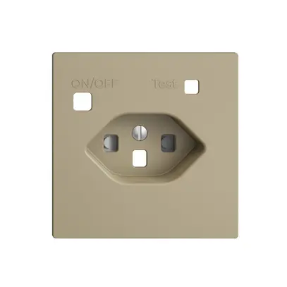 Kit frontal EDIZIOdue pour prise FI F, T23, shutter, sand 