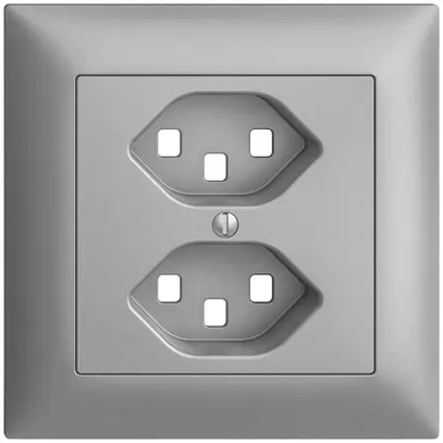 Kit frontal ENC EDIZIOdue silver 88×88mm 2×T23 