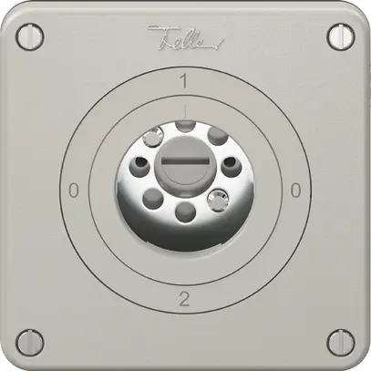 Interrupteur rotatif NEVO, 2/1 L, sans cylindre, KS, 0-1-0-2, gris clair 