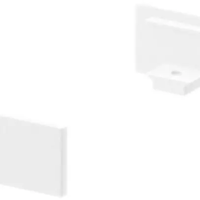 Cappa terminale per profilo AP piatto SLV GRAZIA 10, 2 pezzi piatto bianco 