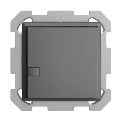 Poussoir univ. ENC 1×1t bornes à vis EDIZIOdue gris foncé, sans LED 