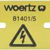 Couvre-bornes Woertz pour 5 bornes avec symbole avertiss.courant 