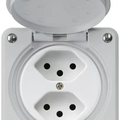 Presa INC robusto 2×tipo 13 grigio 