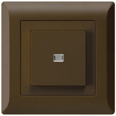 Interrupteur poussoir lumineux ENC kallysto.line 6/1P brun 