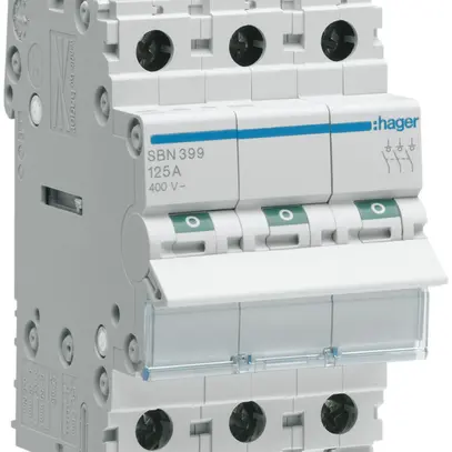 Interruttore AMD Hager 125A 400V 3 chiusura 0 apertura 0 invertitore 3UM 