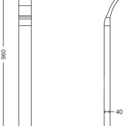 Borne lumineuse LED Philips Splay 12W 1100lm 2700K plaq.d.base 960mm IP44 anthr. 