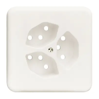 Kit frontale FH per presa 3×T13 bianco 