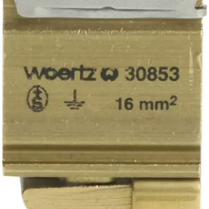 Borne de terre joignable Woertz 6…16mm² raccordement à vis 2×1 barre G 