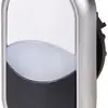 Pulsante doppio ETN RMQ piatto bianco/ne, anello cromato 