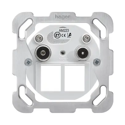 Intérieur pour prise multimédia Hager R/TV montage F 23dB 2GHz 