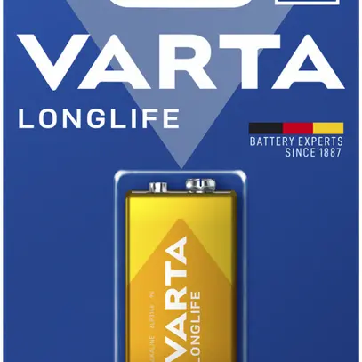 Pila alcalina VARTA Longlife 9V blister a 1 pezzo 