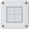 Pulsante KNX INC Hager BA robusto C quadruplo 86×86mm bianco 