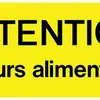 Autocollante di avvertimento ATTENTION plusieur.alimentations 80×30mm adesivo gi 