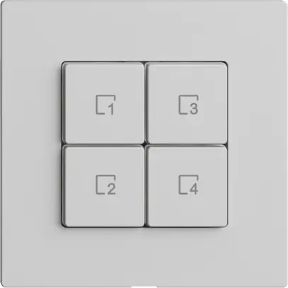 Comando per pulsante scena 4 scene/4T Edue Wiser grigio chiaro 