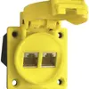 Scatola INS 2×RJ45 IP67 con cop. IDC, cat. 6a, blindato, giallo 