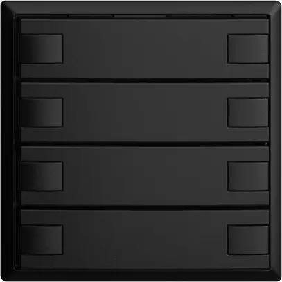 Pulsante KNX RGB EDUE, 250mW, s.LED, c.carta, 4×pulsante, com.2×tasti, ne 