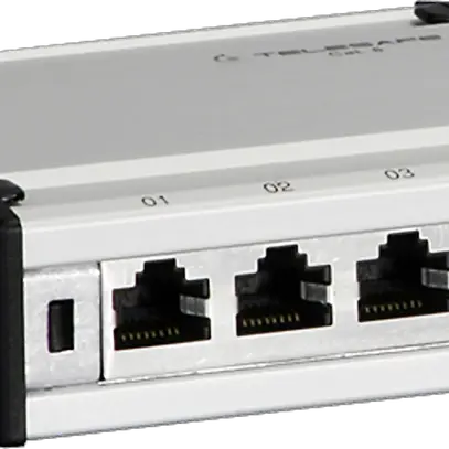 Patch box mini 4×RJ45s cat.6 STP, grigio alluminio, schermato 